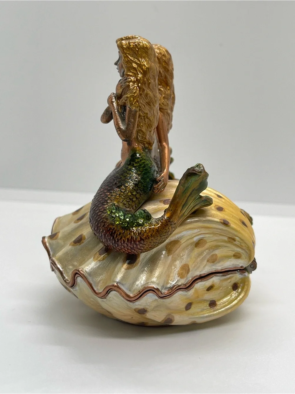 Mermaid Duo Jewelry Organizer Box - Green & Bronze